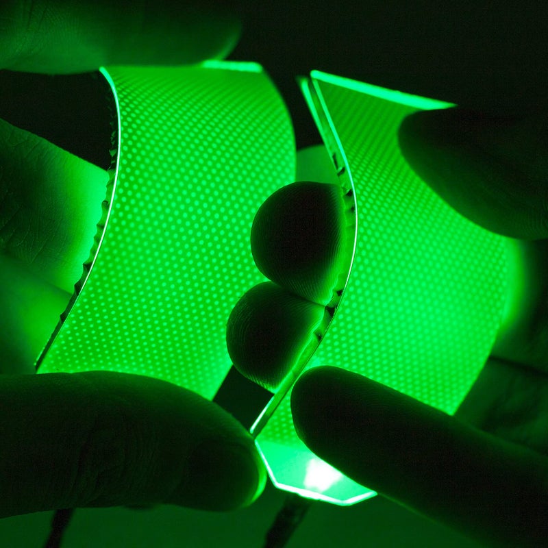 mlnyitus Cosplays Flexible RGB DIY Decorations LED Lights Change Color Strip Holiday AAA Kit Suitable for Cosplay Helmet DIY Modification Light Strips Superhero green - Image 5