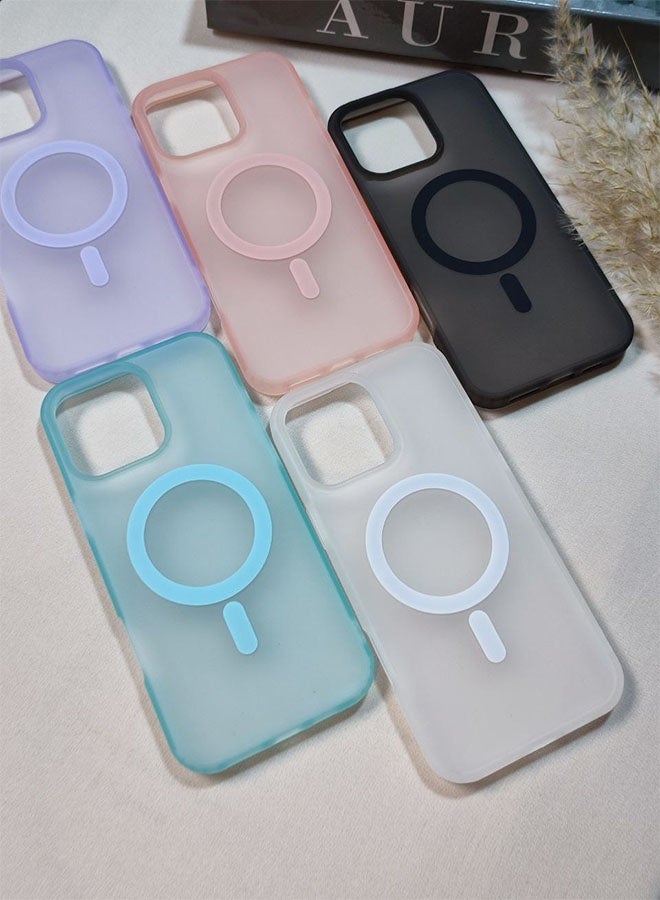 جراب مغناطيسى لهاتف ايفون 16 برو ماكس، يدعم الشحن اللاسلكى ماج سيف ، جراب مطفى نحيف مقاوم للبصامات والخدوش لهاتف ايفون 16 برو ماكس - أزرق سماوي - Image 5