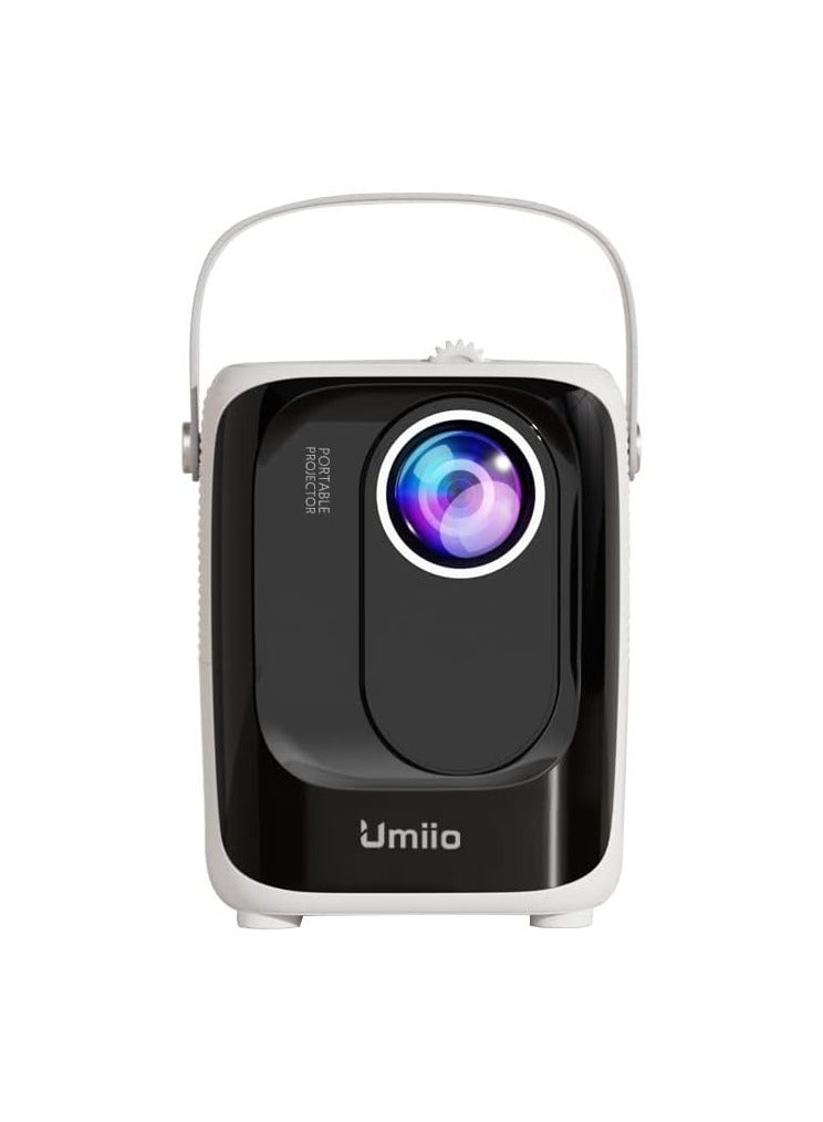 Umiio Android Video Projector with 5G WiFi & Bluetooth, Ultra HD Supported, A007 Chip Intelligence Portable Movie Projector Compatible With iOS Android HuaweiCast (White)  - Image 1