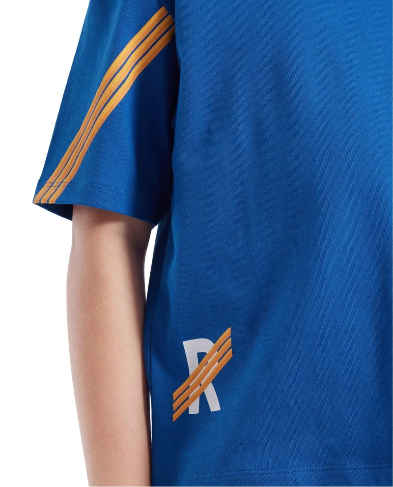 Rare Ones Rare Ones Kids Tsum Blue Cotton Half Sleeve Slip-On Printed Boxy Fit T-Shirt