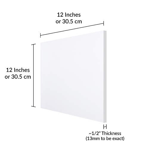 SimbaLux Acrylic Sheet Clear Cast Plexiglass 12” x 12” Square Panel 1/2” Thick (13mm) Transparent Plastic Plexi Glass Board with Protective Paper for Signs, DIY Display Projects, Craft, Easy to Cut - Image 2