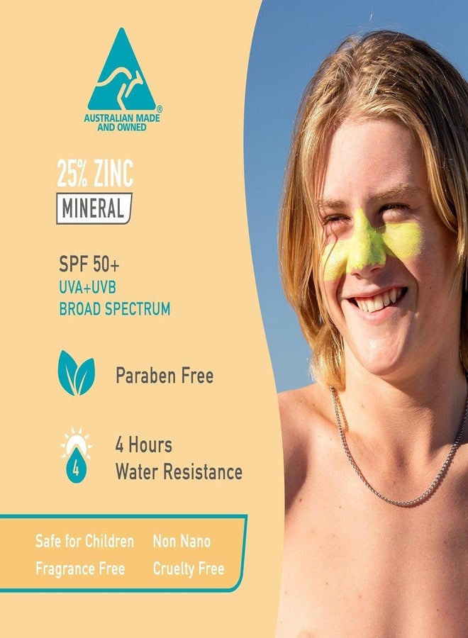 Sun Zapper Zinc Oxide Sunscreen Stick SPF 50+ Yellow - Colored Mineral Sunscreen Stick for Face, Water Resistant Sunblock for Kids and Adults, Travel Size 12g (0.42 oz), Australian Made - Image 2