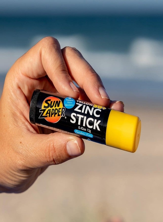 Sun Zapper Zinc Oxide Sunscreen Stick SPF 50+ Yellow - Colored Mineral Sunscreen Stick for Face, Water Resistant Sunblock for Kids and Adults, Travel Size 12g (0.42 oz), Australian Made - Image 4
