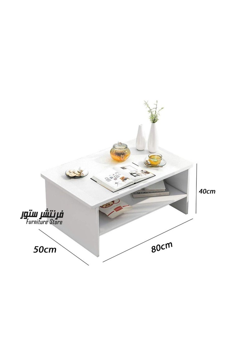 فرنتشر ستور ترابيزة قهوة - ارتفاع 40 سم - عرض 80 سم - عمق 50 سم ، من فرنتشر ستور. - Image 3