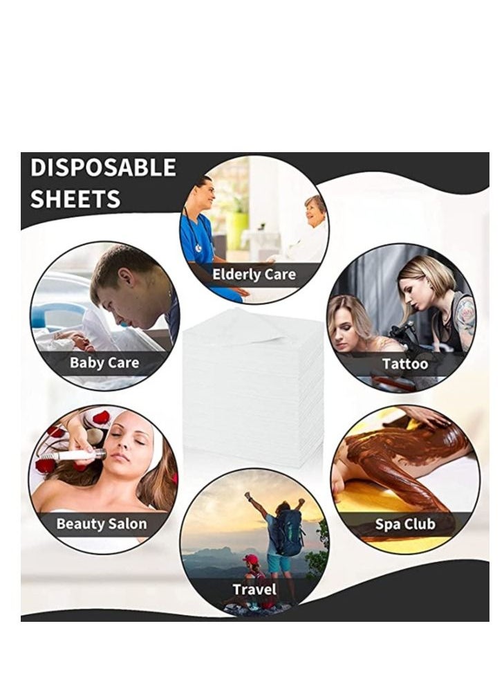 Generic - Disposable Non-Woven Bed Sheet 80x180CM,50 Pcs of 1 Roll Spa Bed Waterproof Bed Cover, Massage Table Paper Roll for Massage, Spa, Tattoo and Exam Tables - Image 1