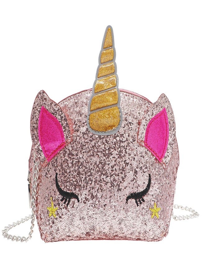 حقيبة يد نسائية مزينة بالترتر اللامع على شكل وحيد القرن، حقيبة كتف كروسبودي، حقيبة يد، حقيبة صدفية - Image 1