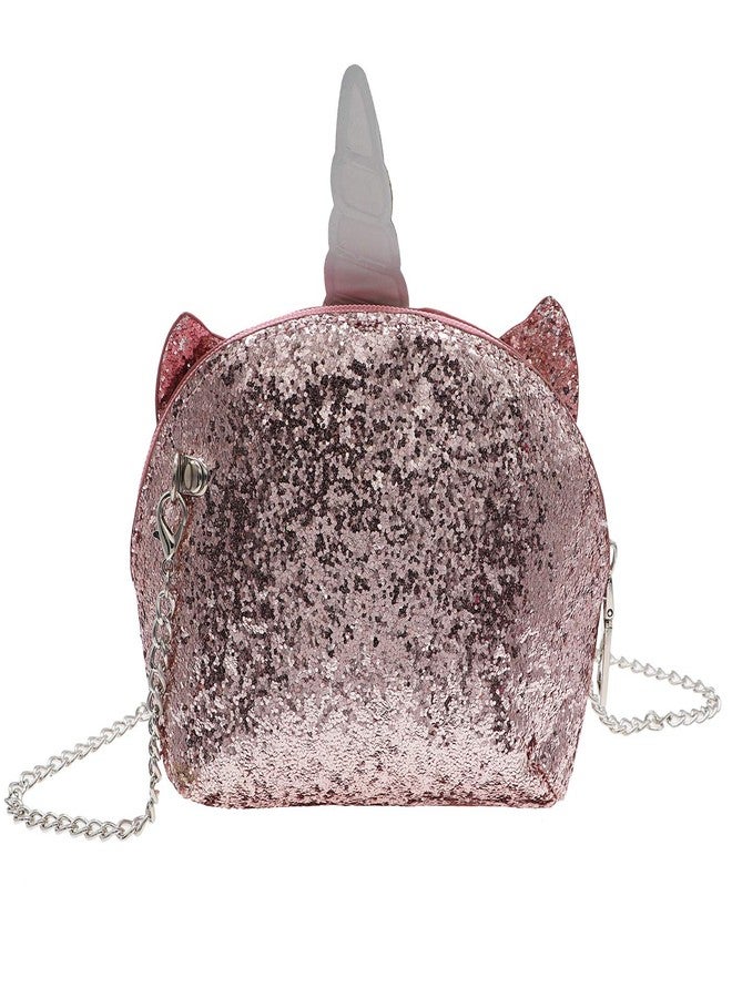 حقيبة يد نسائية مزينة بالترتر اللامع على شكل وحيد القرن، حقيبة كتف كروسبودي، حقيبة يد، حقيبة صدفية - Image 4