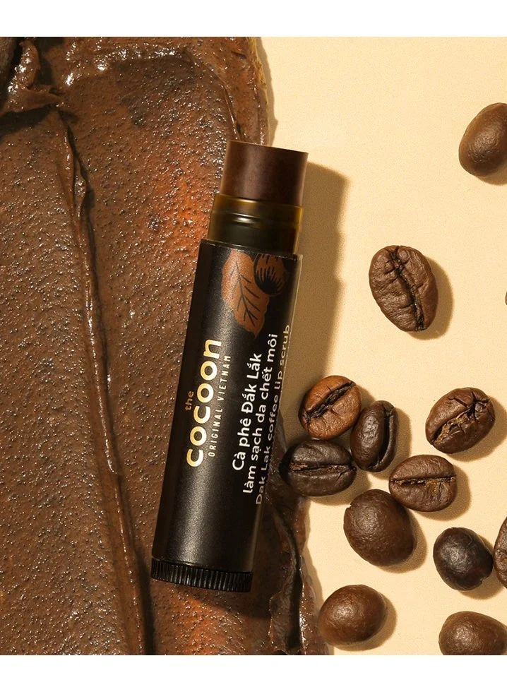 The Cocoon Original Vietnam  The Cocoon Original Vietnam Dak Lak Coffee Lip Scrub, Macadamia Oil & Shea Butter Exfoliating Lip Treatment, Soft & Smooth Lips, Vegan Lip Care, Natural Chapped Lips Remedy, Hydrating Balm  | Best Price UAE