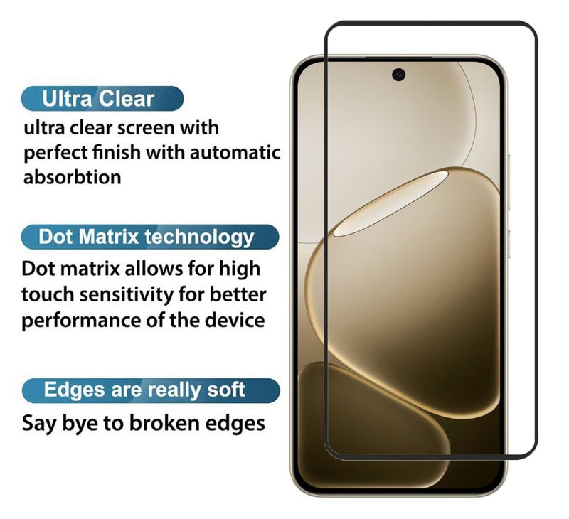 FabeKee 2 Pack Tempered Glass Screen Protector Compatible For Oppo F31 Pro 5G Black Cellphone With Edge To Edge Coverage And Easy Installation Kit - Image 4