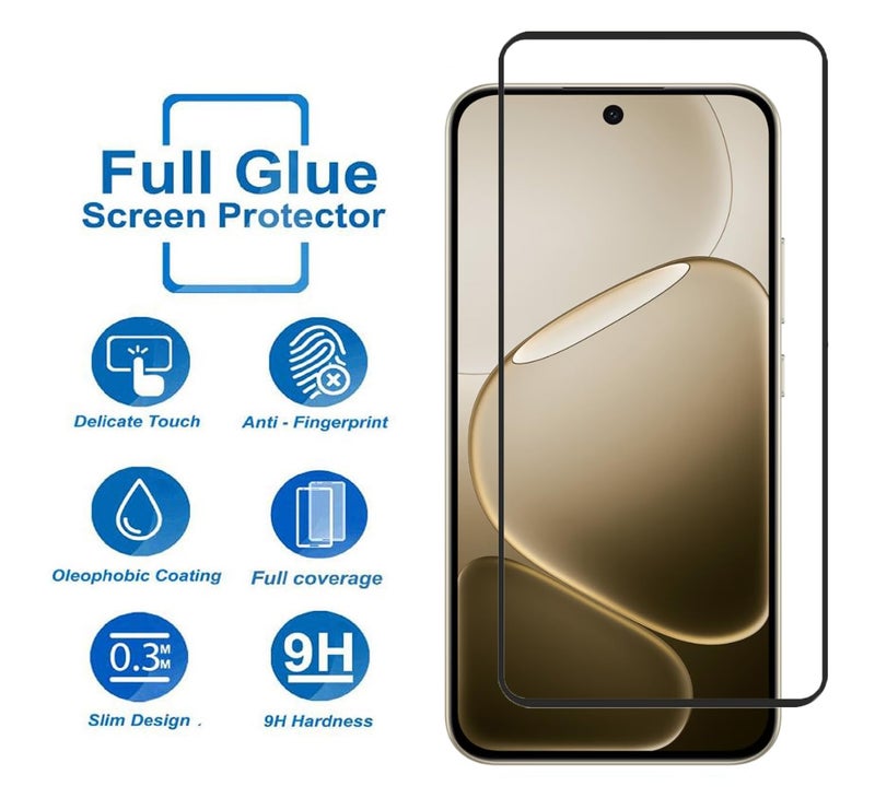 FabeKee 2 Pack Tempered Glass Screen Protector Compatible For Oppo F31 Pro 5G Black Cellphone With Edge To Edge Coverage And Easy Installation Kit - Image 3
