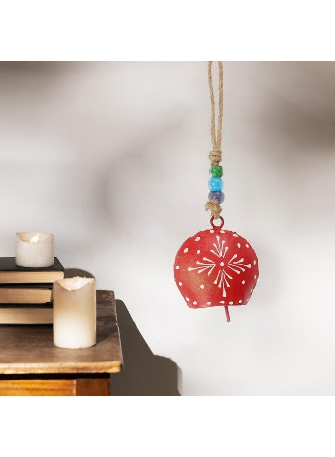 DULI Metal Cowbells Wall Hanging, Feng Shui, Wall Art, Wall Decor, PositiveVibes, Hand Painted Cowbells, Wall Art, Diwali Decor, Home Decor Hanging Bells (Packof5: ColoredCowbell) - Image 4
