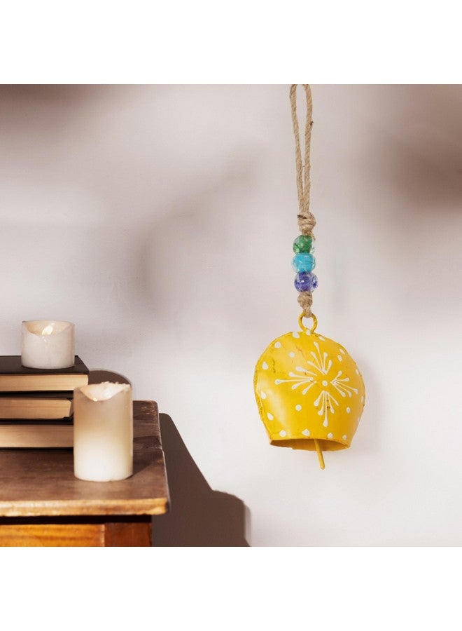 DULI Metal Cowbells Wall Hanging, Feng Shui, Wall Art, Wall Decor, PositiveVibes, Hand Painted Cowbells, Wall Art, Diwali Decor, Home Decor Hanging Bells (Packof5: ColoredCowbell) - Image 5