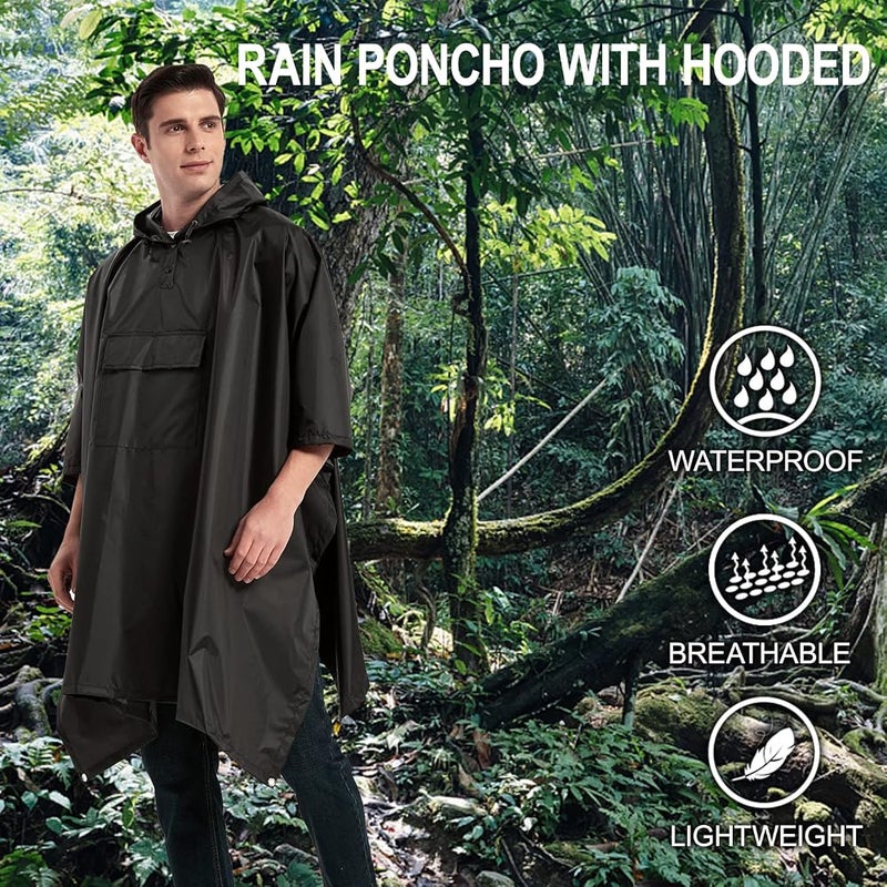 salamra mens Rain Poncho rain poncho (pack of 1) - Image 2