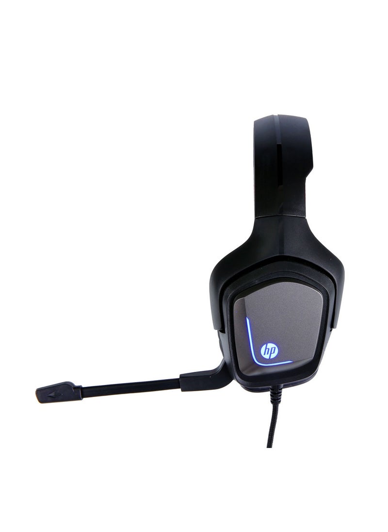 HP - H220GS Virtual 7.1 LED Backlit Gaming Headset with Microphone, Wired - Image 1