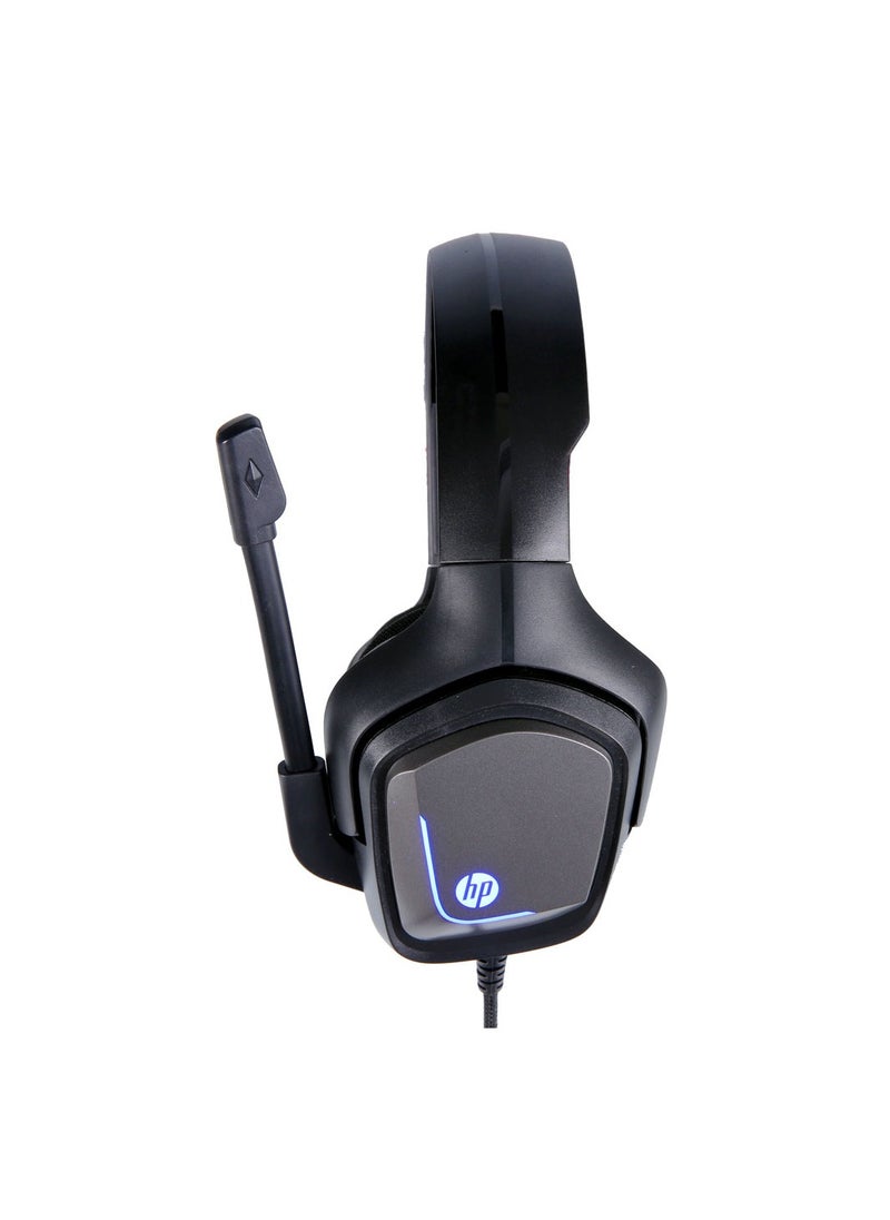 HP - H220GS Virtual 7.1 LED Backlit Gaming Headset with Microphone, Wired - Image 1