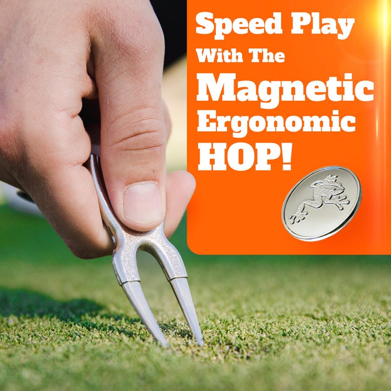 Frogger Golf Hop! Magnetic Ball Marker and Divot Repair Tool - Golf Course Essential, Great Gift for Men and Women - Image 4