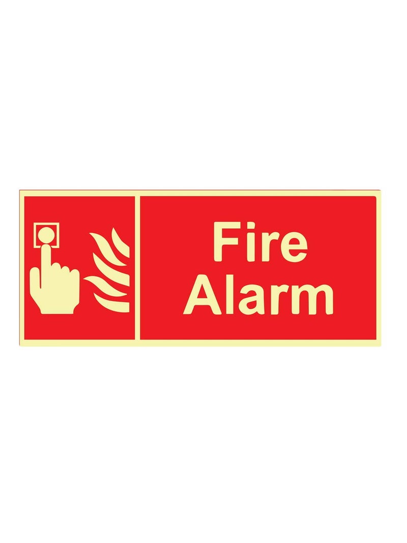 999Store office supplies sunboard fire alarm sticker signage sign board red (30X13 Cm) - Image 1