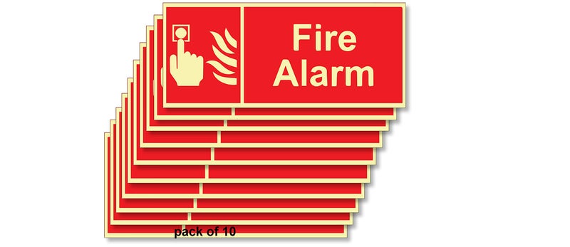 999Store office supplies sunboard fire alarm sticker signage sign board red (30X13 Cm) - Image 2