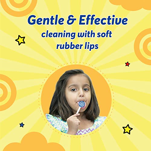 DentoShine Lollipop Tongue Cleaner for Kids (Pink, Blue, Orange & Purple, Pack of 4) - Image 4