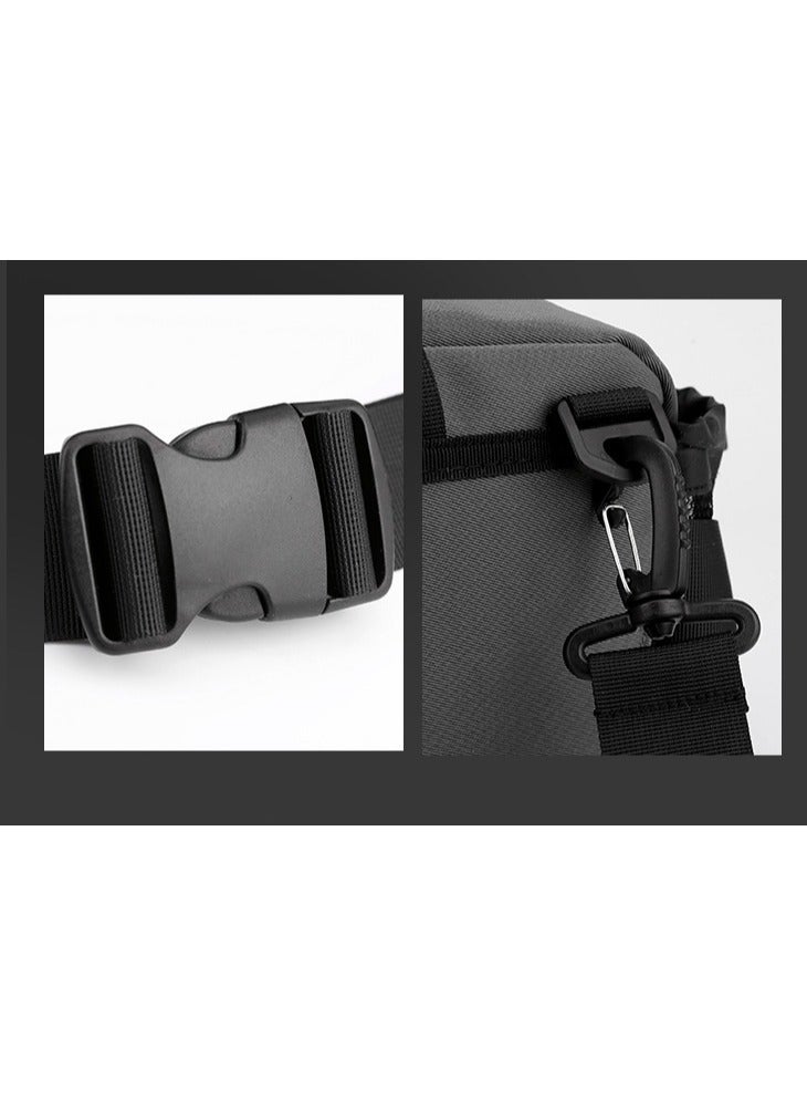 ميكسد متعدد الوظائف رسول حقيبة ، حقيبة الكتف الخفيفة ، وحقيبة الخصر ، حقيبة يد الرجل ، أسود - Image 3