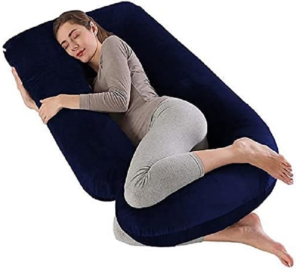 ozly Ultra Soft Pregnancy Body Pillow,Cushion,Pregnant Women,Gift for Pregnancy,Nursing Pillow,Huggable Pillow,Washable,J-Shaped,Multi-Functional,Full Body Pillow,Peaceful Sleep,Pregnancy - Image 2