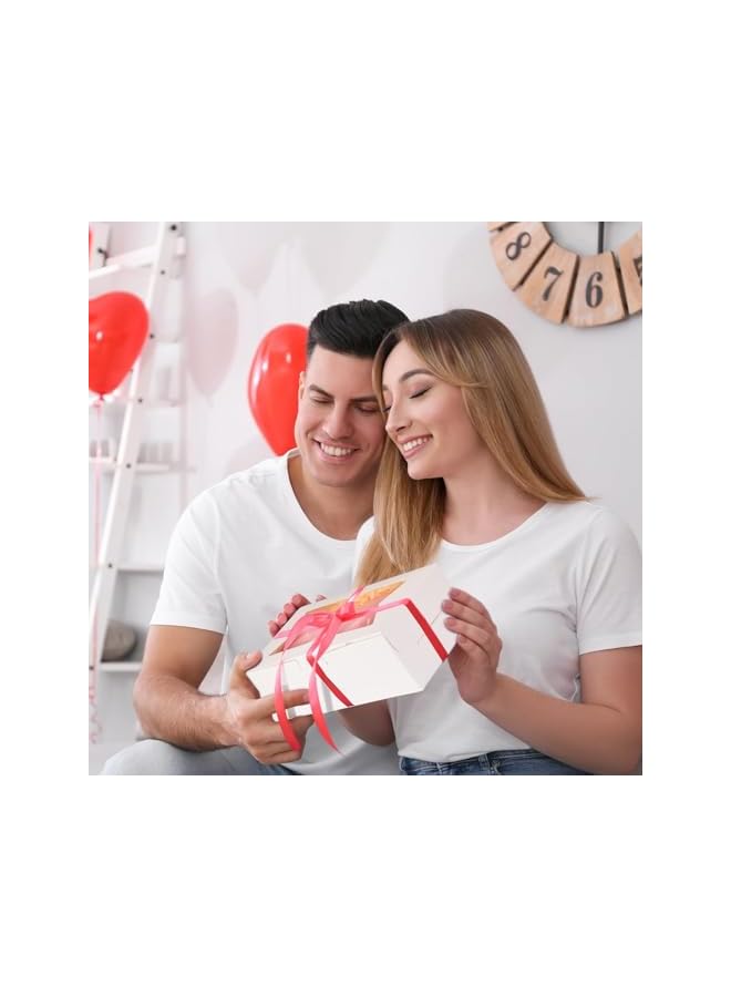 S-TOP 15Pcs Bakery Cake Boxes, Cookie Boxes For Strawberries With Window Pies Cupcakes Biscuits Candy Muffins Donuts 8X6X2.5 Inches - Image 5