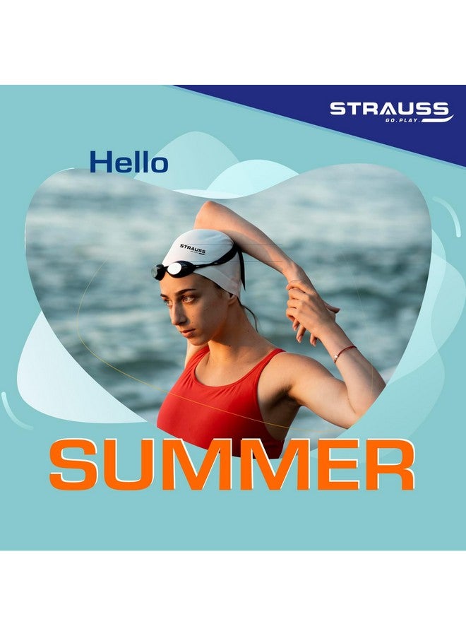 شتراوس طقم سباحة STRAUSS مع نظارات واقية من الأشعة فوق البنفسجية والضباب، وغطاء سباحة، وسدادات أذن وسدادات أنف - طقم سباحة مناسب لجميع الفئات العمرية | قابل للتعديل بالكامل | (رمادي) - Image 4