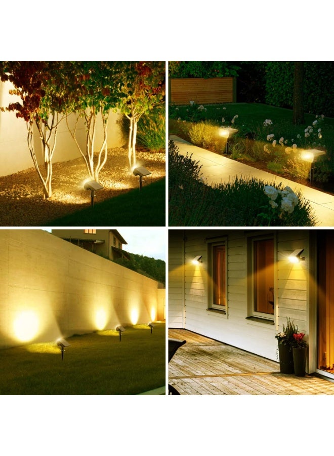 Solar Spot Lights Outdoor, [8 Pack/52 LED] 2-in-1 Solar Landscape Spotlights, 3 Lighting Modes Solar Garden Lights, IP65 Waterproof Flood Lights for Patio Pathway Driveway Yard(Warm White) - Image 4