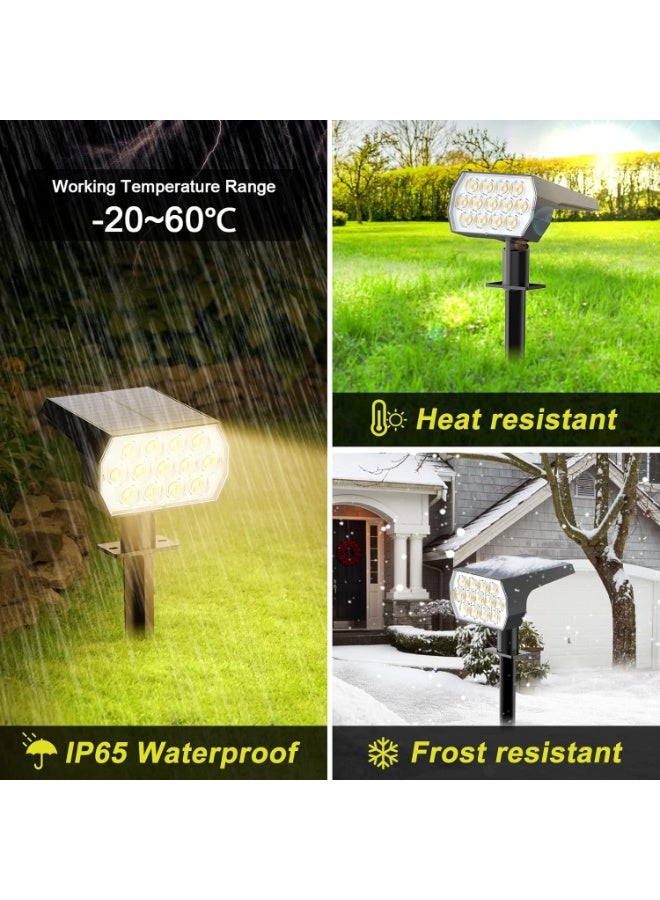 Solar Spot Lights Outdoor, [8 Pack/52 LED] 2-in-1 Solar Landscape Spotlights, 3 Lighting Modes Solar Garden Lights, IP65 Waterproof Flood Lights for Patio Pathway Driveway Yard(Warm White) - Image 5