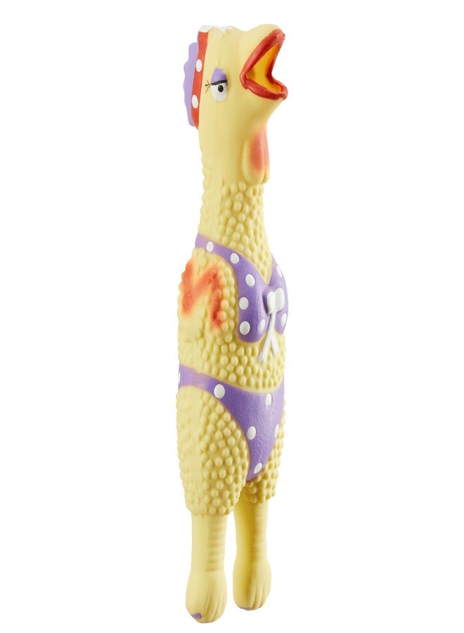 Outward Hound by Charming Pet Squawkers Henrietta Latex Squeaky Rubber Chicken Dog Toy, Funny Interactive Holiday Toy for Dogs, Small Size - Image 1