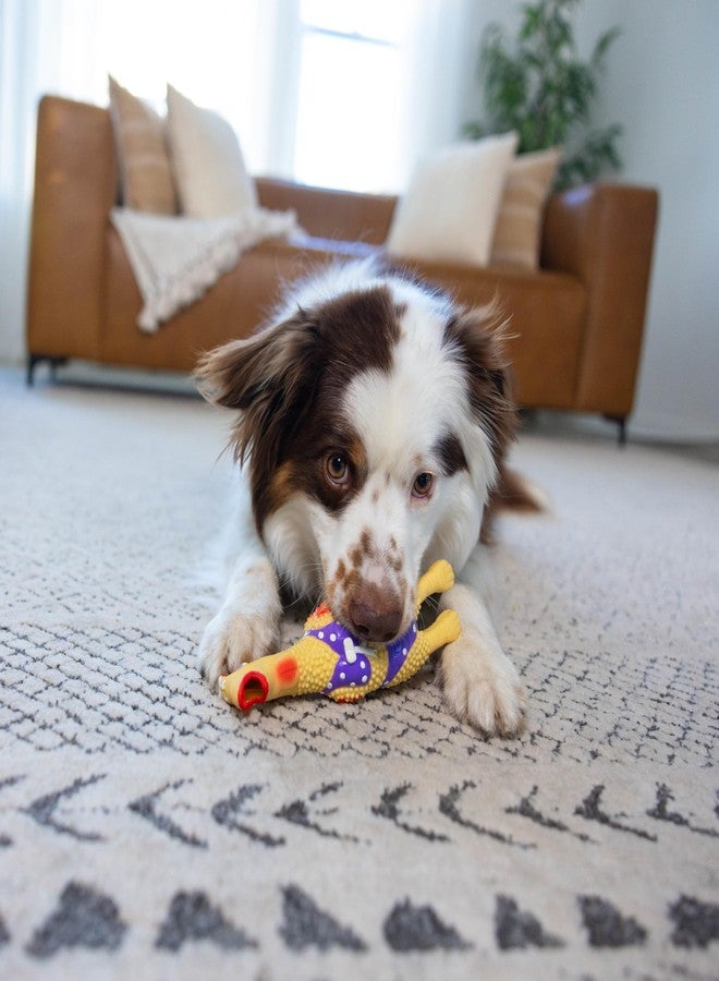 Outward Hound by Charming Pet Squawkers Henrietta Latex Squeaky Rubber Chicken Dog Toy, Funny Interactive Holiday Toy for Dogs, Small Size - Image 5