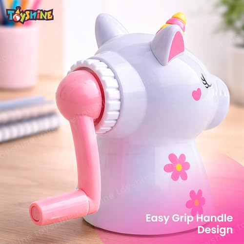 Toyshine Unicorn Pencil Sharpeners Manual for Kids and Artists, Handheld Manual Pencil Sharpener for Pencils - White (1 Pc) - Image 5