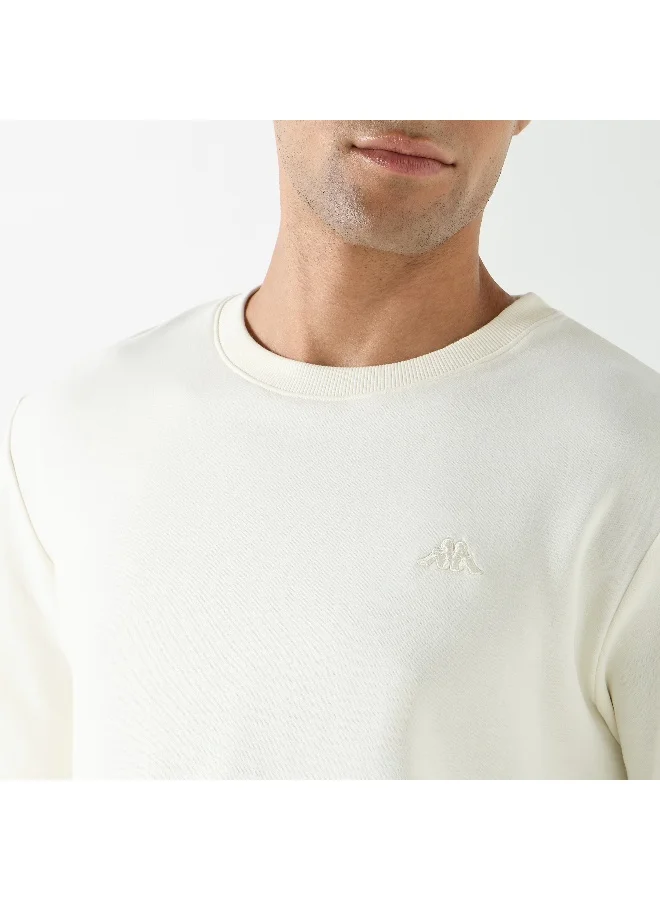 Kappa Kappa Solid Crew Neck T-shirt with Long Sleeves