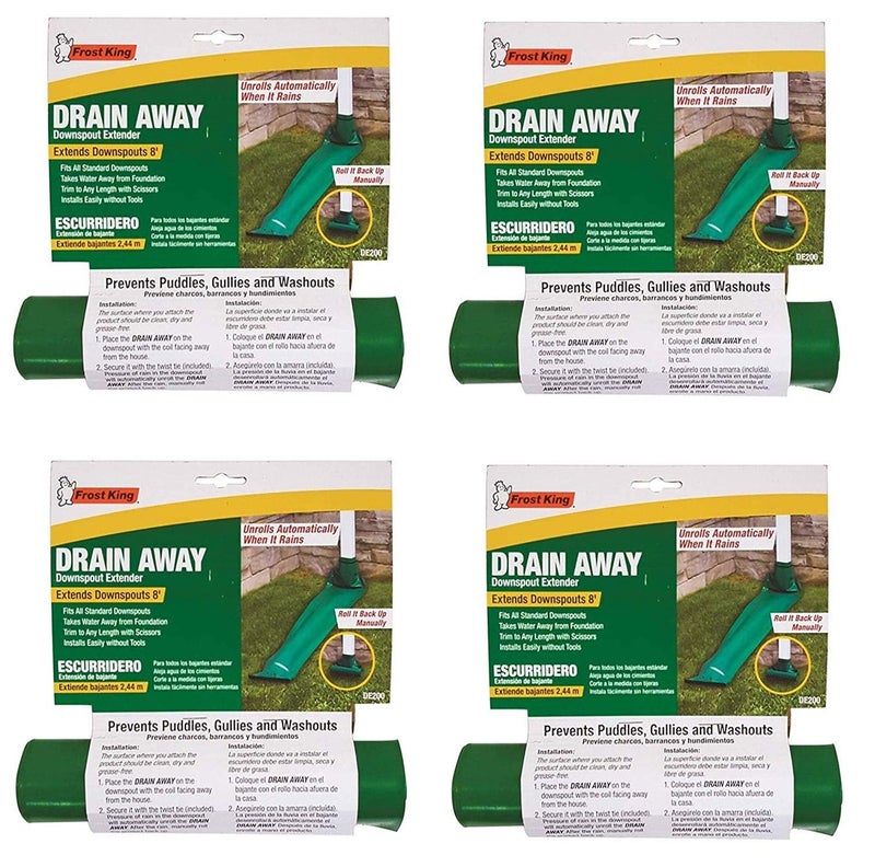 Manual Downspout Extender Green 8Ft x 7In