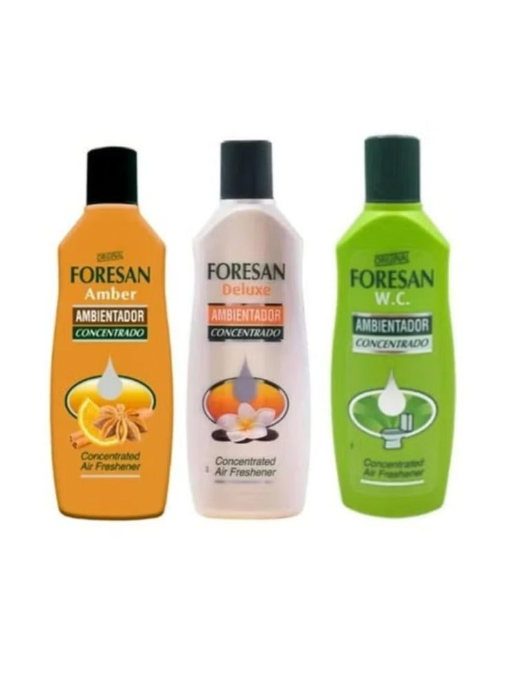 3 pcs Ambientador concentrado Concentrated Air Freshener (Deluxe&Amber&WC)