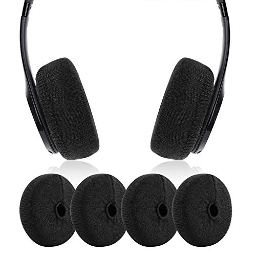 JARMOR Earpads Sweater Cover Protectors with Knit Fabric for Beats Solo 3/2, Solo HD/Mixr/EP Headphones and Other Headsets with 1.57-3.14 Inch Ear Cushions [ 2 Pairs ] (Black) - Image 1