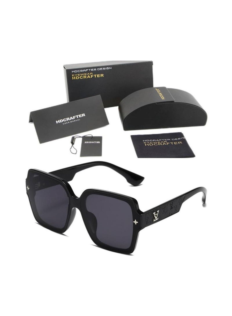 HDCRAFTER Square Shades UV400 Protection Lens Sun Protection Sunglasses Suitable for Summer Outdoor Beach Travel Camping-Orange - Image 1