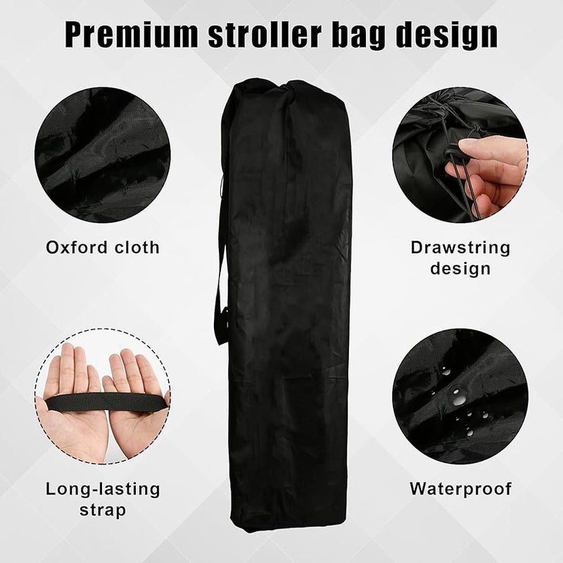 Stroller Bag, Waterproof Stroller Travel Bag Portable Stroller Gate Check Bag with Handle Stroller Cover for Airplane Travel Stroller Storage - Image 4