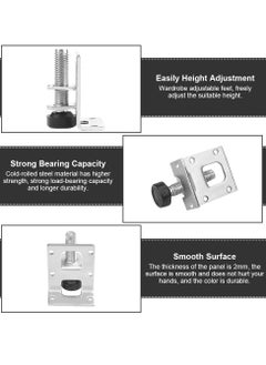 Excefore Heavy Duty Adjustable Furniture Leveler Feet, 4 Pcs Heavy Duty Leveling Feet, M10 Furniture Leveling Legs for Tables, Shelving Units, Cabinets, Workbench  - Image 4