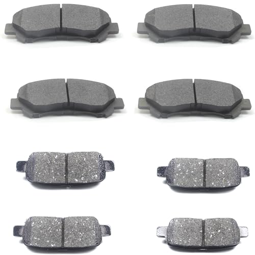 GuuYebe 8 PCS Brake Pads Front and Rear Kit, For Nissan 2009-2019 Maxima and 2009-2012 Sentra and 2014-2017 Juke, Replace For 1374 D1374 905 D905 - Image 1