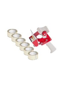 AQSON TAPE DISPENSER HEAVY DUTY WITH 6PCS CLEAR PACKING TAPE 100YARD  - Image 1