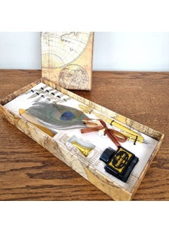 Keyfim Shop Peacock Feather Pen Set Divit  - Image 2