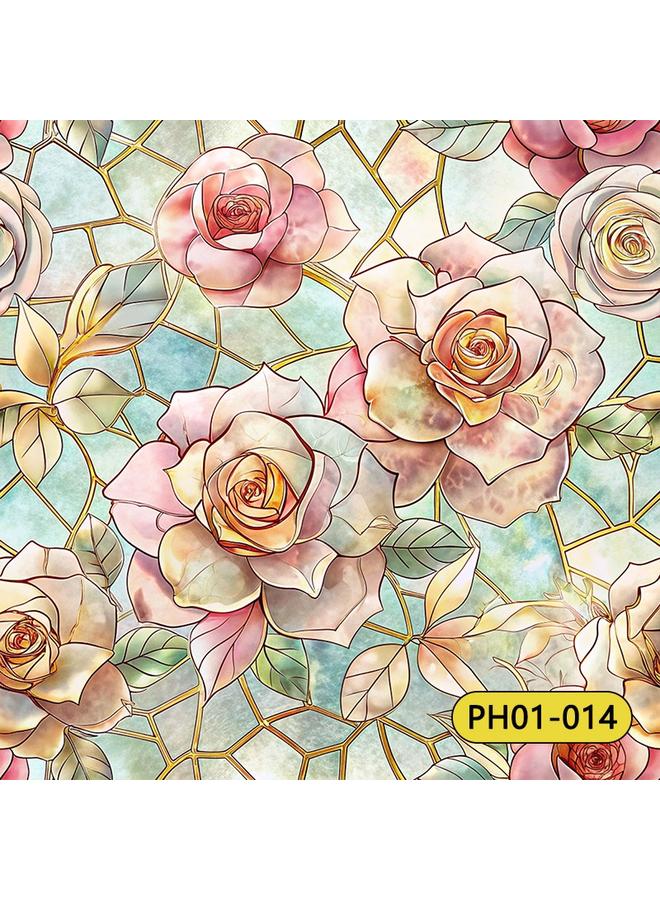 Bluejw Wallpaper Wall Stickers Plant Flower TV Background Wall Decoration High Sense Wallpaper Self-adhesive Flower Wallpaper - Image 1