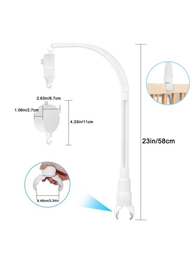 AFUNTA 23 Inch Baby Crib Claw Mobile Bed Bell Holder With Music Box Adjustable Holder Diy Toy Decoration Hanging Arm Bracket Baby Bed Stent Set Nut Screw - Image 4
