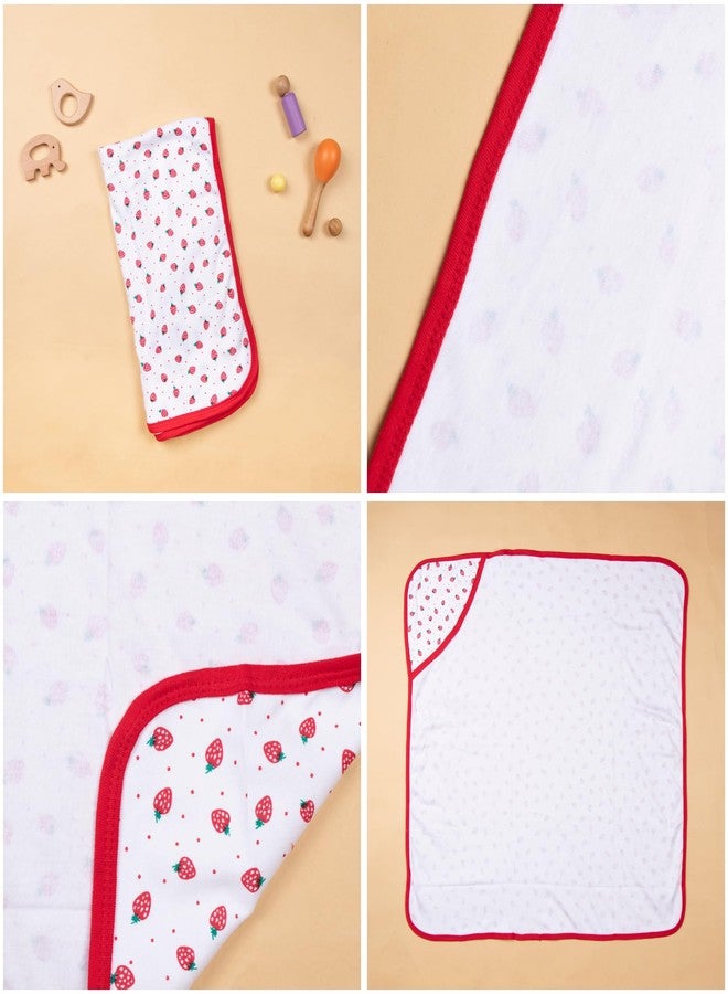 Tinycare Cotton Bath Hooded Towel for New Born Baby, Extra Soft Hosiery Fabric Printed Towel for Kids/Toddler/Infants 72 x 72cm, Quick Absorbent (Red- Pack of 1) 0-12 Months - Image 5