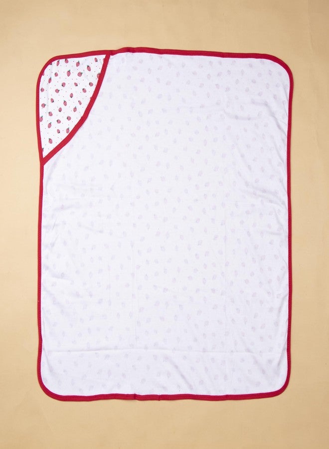 Tinycare Cotton Bath Hooded Towel for New Born Baby, Extra Soft Hosiery Fabric Printed Towel for Kids/Toddler/Infants 72 x 72cm, Quick Absorbent (Red- Pack of 1) 0-12 Months - Image 3