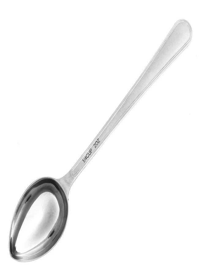 Get G.E.T. BSRIM-20 2 oz. (1/4 Cup) Portion Control Solid Spoon, Stainless Steel, Dishwasher Safe Serving Utensils