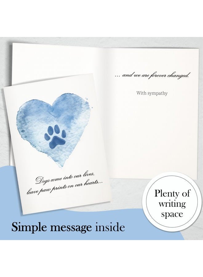 Hat Acrobat Loss of Dog Card - 5 x 7 inch Pet Loss Sympathy Card with Envelope, Dog Sympathy Cards for Beloved Pets to Send out Your Condolences (BluePaw) - Image 2