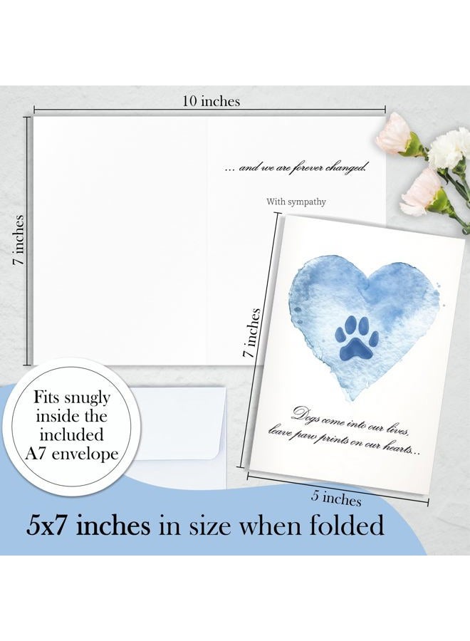 Hat Acrobat Loss of Dog Card - 5 x 7 inch Pet Loss Sympathy Card with Envelope, Dog Sympathy Cards for Beloved Pets to Send out Your Condolences (BluePaw) - Image 5