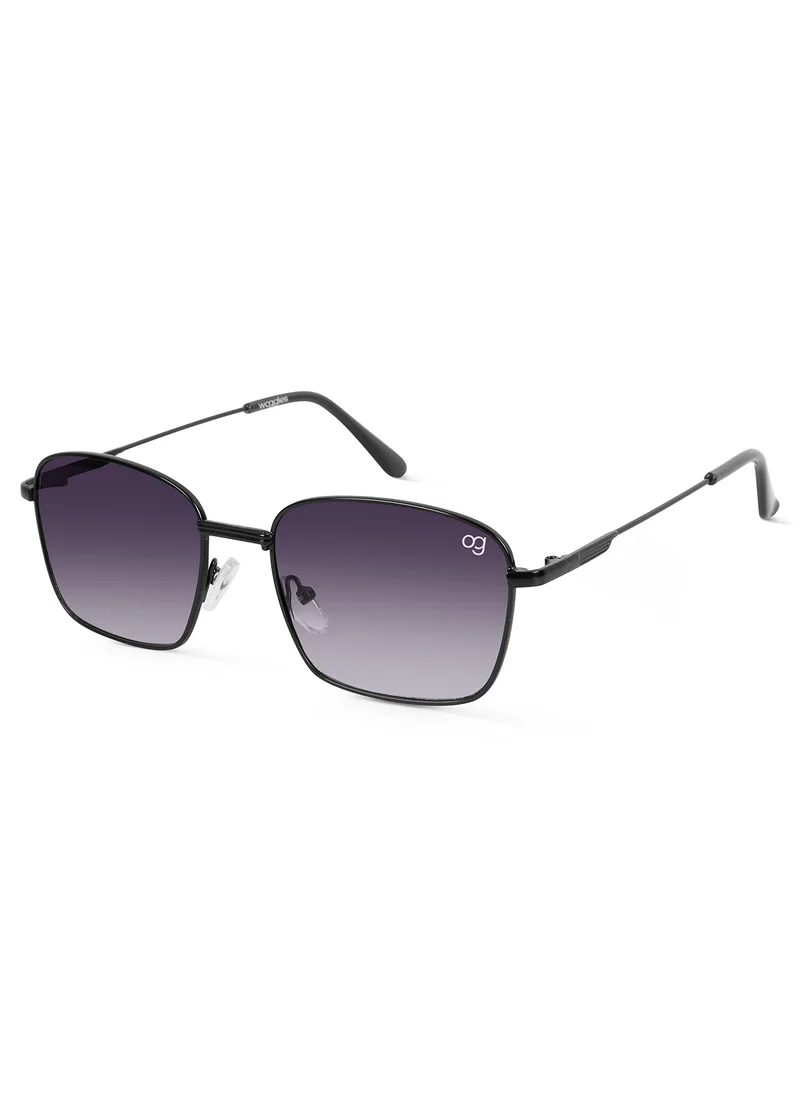 Woggles UV- Protected  Black Rectangle Sunglasses